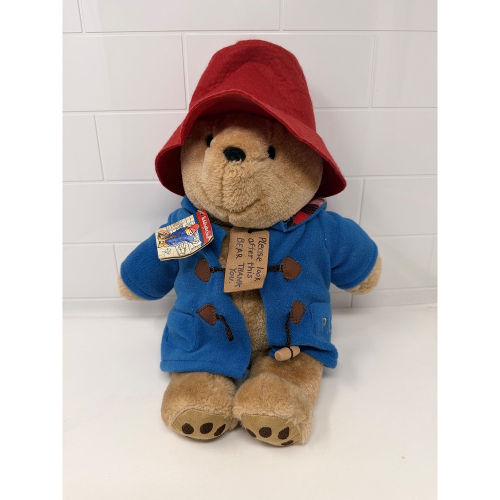 Paddington Bear Plush 15 inch Stuffed Animal Blue Coat Red Hat with Tags